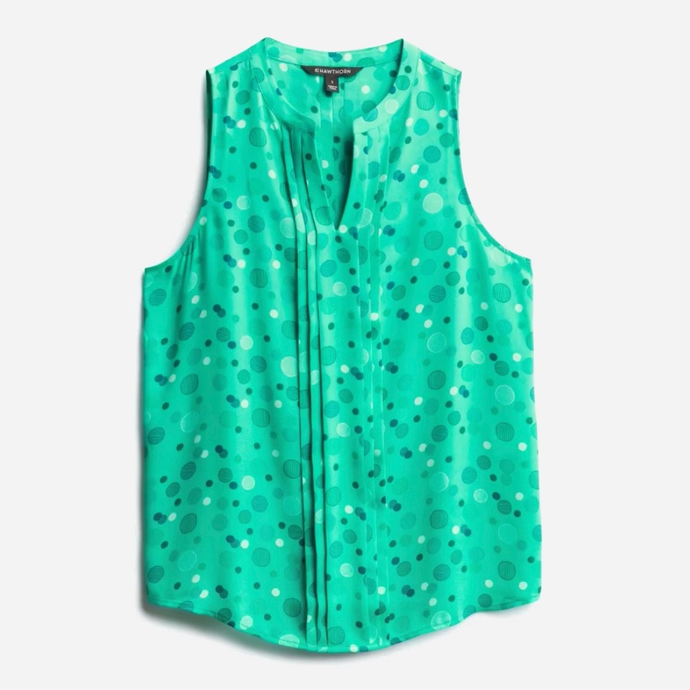 NWT 41 Hawthorn pleated split neck blouse - Size M